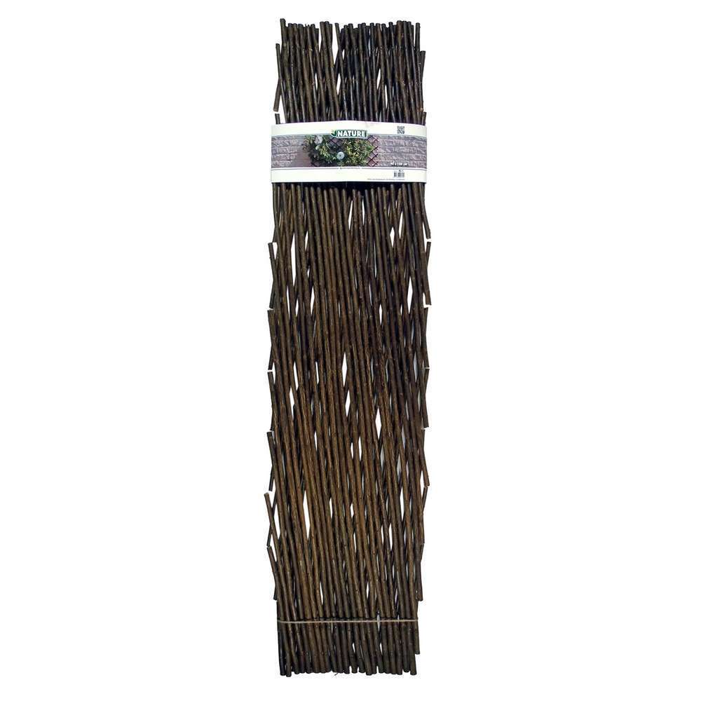 HUIKJI Lot De 2 Treillis De Jardin En Bois Naturel, Treillis En Osier Naturel, Largeur Réglable Pour Chambre, Jardin, Clôture Décorative En Bois - 7
