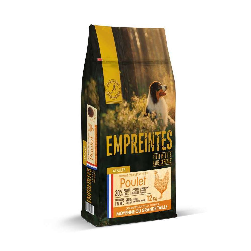 Croquettes Chien moyenne & grande taille au poulet sans céréales 12kg ...