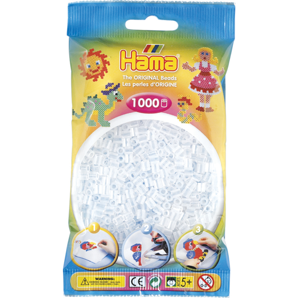 Hama - 207-17 - Sachet 1000 Perles - Gris - Modèles Hama