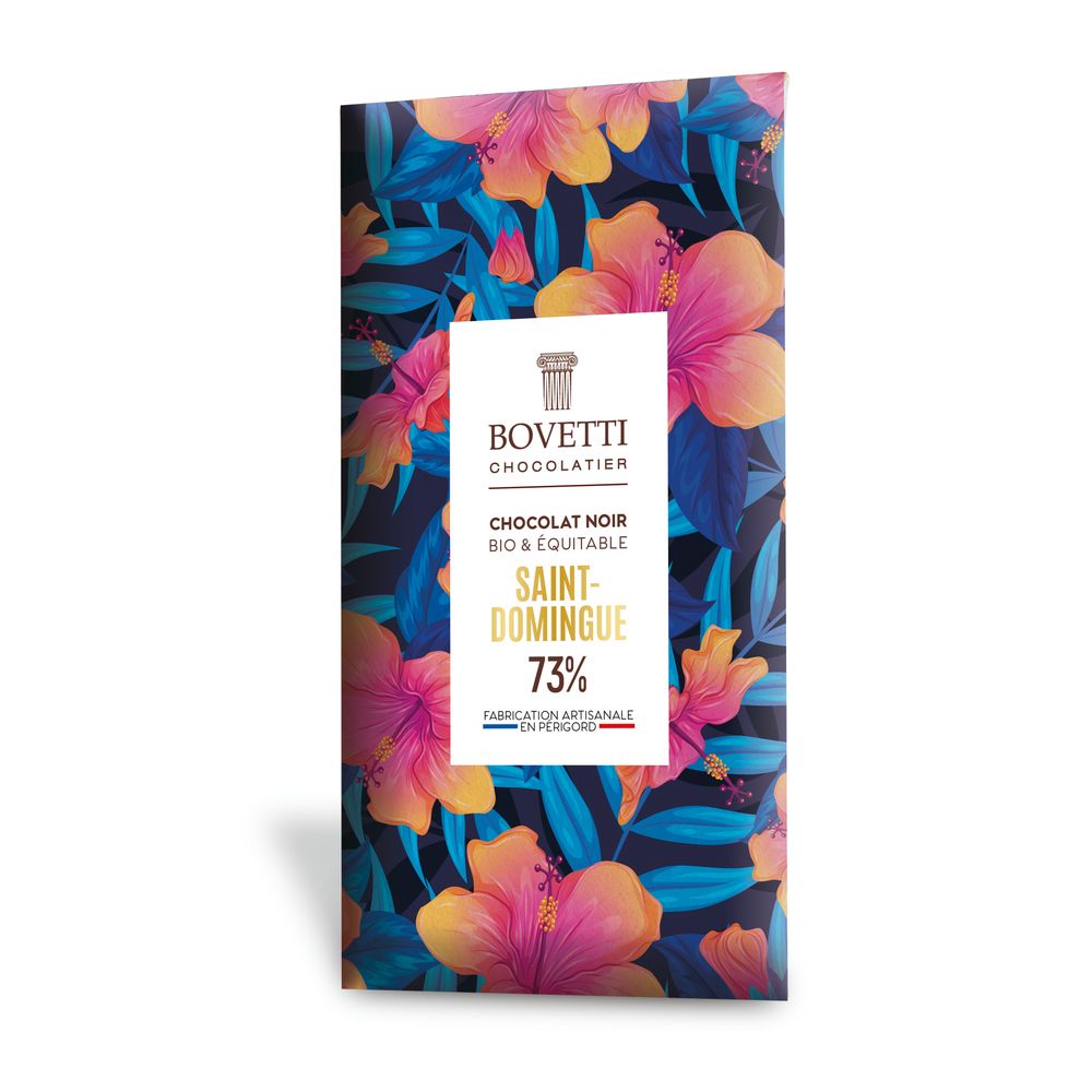 Tablette chocolat noir 73% Saint Domingue 80g | Truffaut