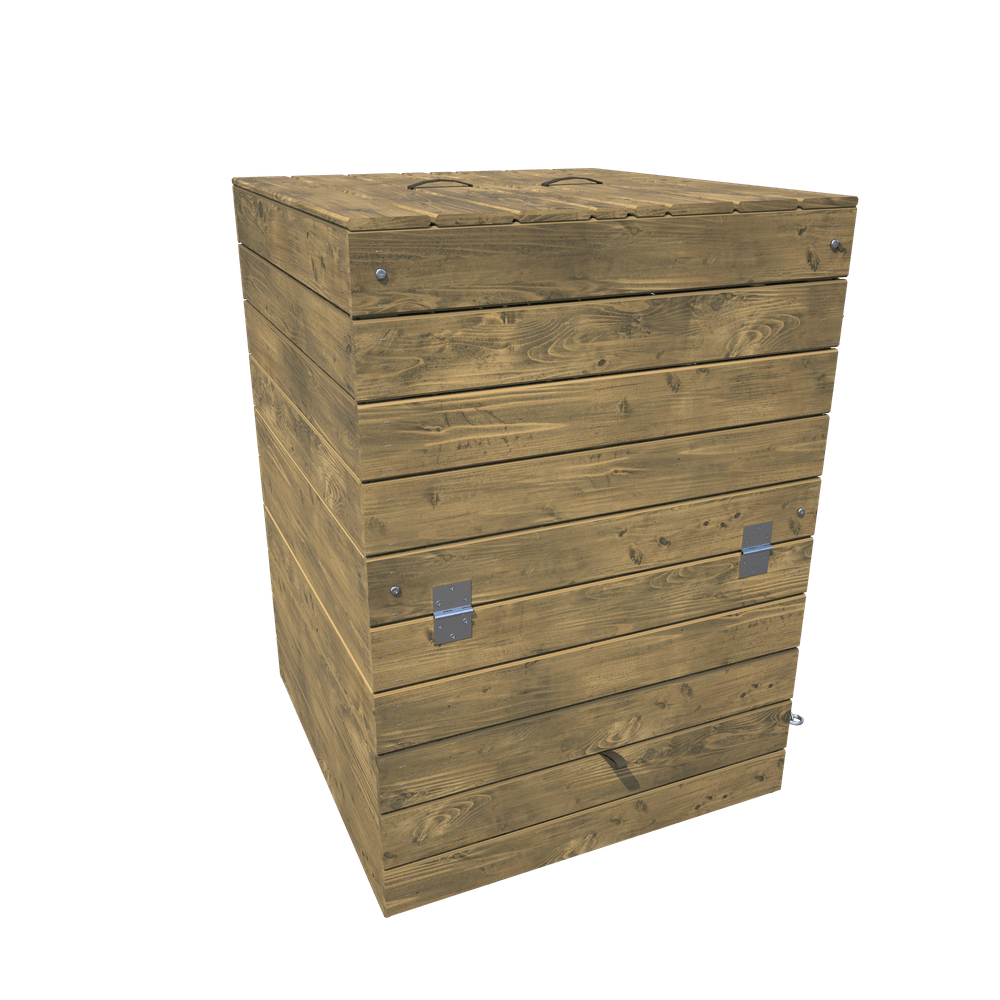 Composteur En Bois 192 Litres – Multitanks, Dimensions 800x600 Mm, évolutif, Naturel