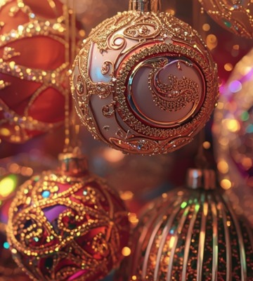 différentes boules de noël de tailles et formes uniques