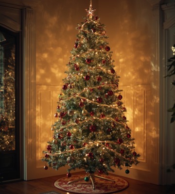 sapin de noel artificiel dans un salon