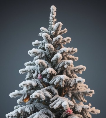 sapin de noel artificiel enneigé