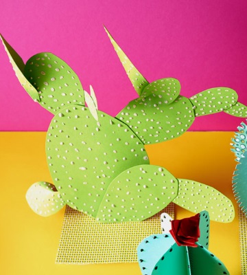 cactus en papier plat