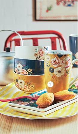 1. Vaisselle Lina, En faïence. Plusieurs coloris. Mini-bol (850739) Coupelle (850740) Mug (850744) Suspension Plante