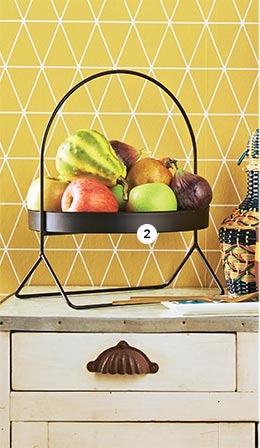 2. Plateau de service En métal. L. 26 ou 31 cm (837231-232) Suspension Plante