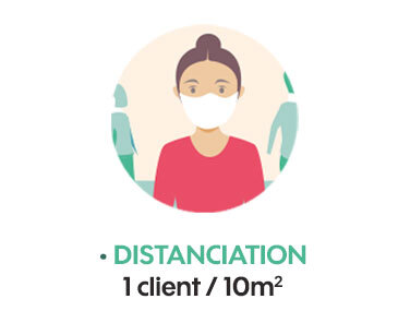 Distanciation 1 client/10m2