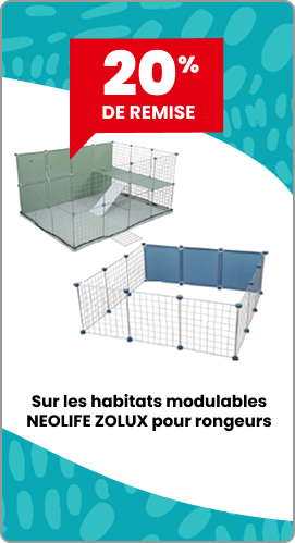 20% sur les habitats modulables pour rongeurs