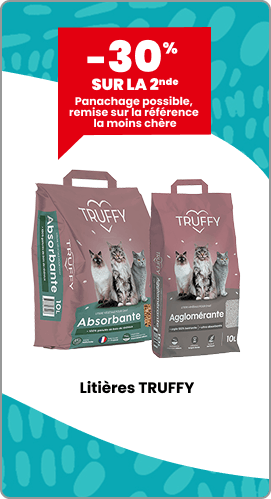 30% sur la 2eme litières Truffy