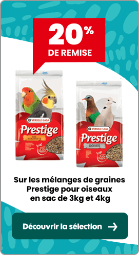20% sur les mélanges de graines Prestige pour oiseaux