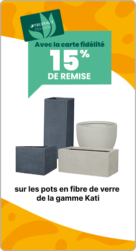 15% sur les pots en fibre de verre de la gamme Kati