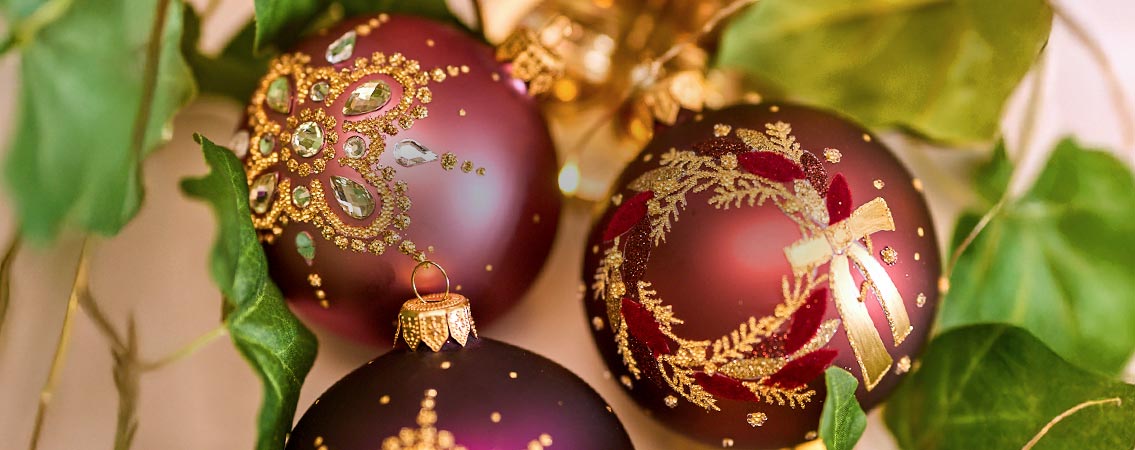 Boules de Noël en verre