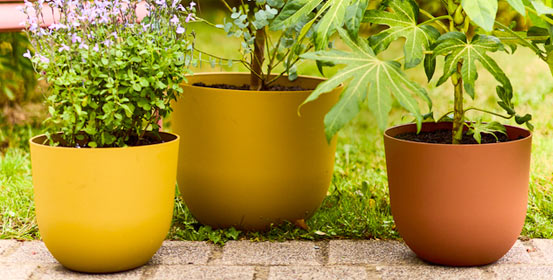 Pots en plastique